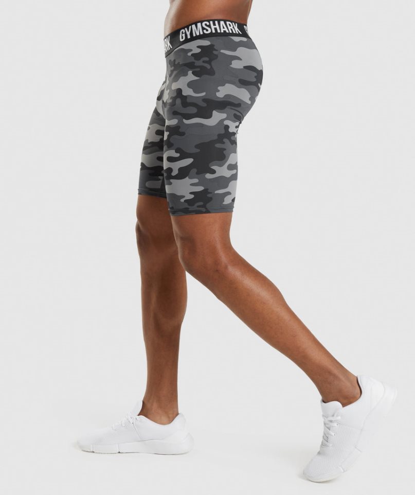 Men's Gymshark Element Baselayer Shorts Camo | NZ 9WGSNQ